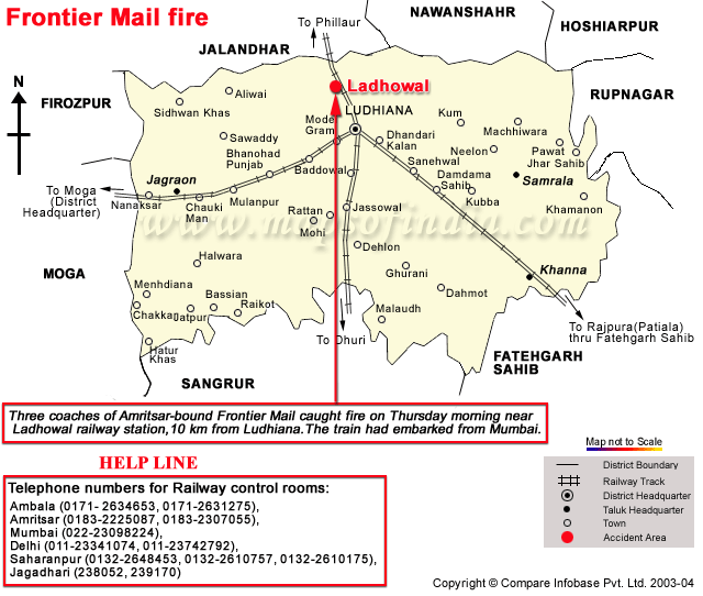 Indian Train Frontier Mail Fire