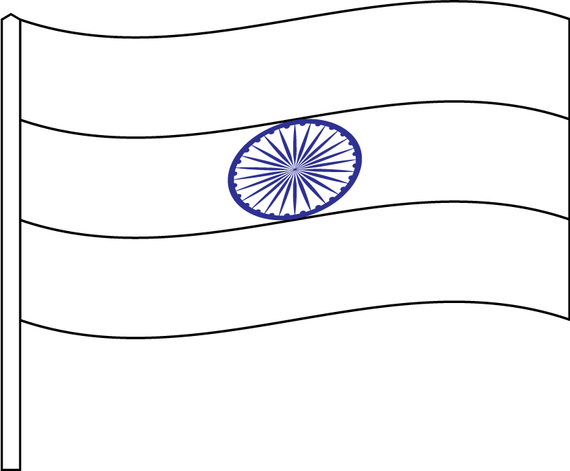 5 lines on our national flag