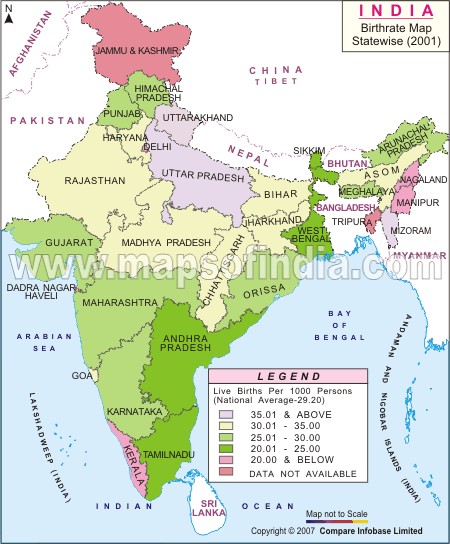 India Birth Rate Map