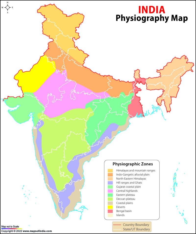 Physiographic Map of India