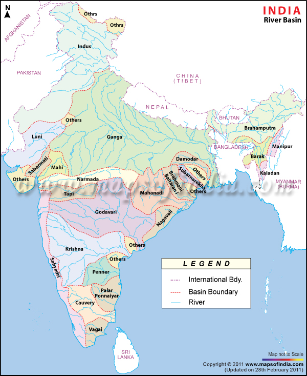 Major River Basins in India