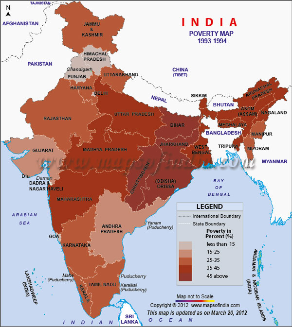 India Poverty Map 1993-1994
