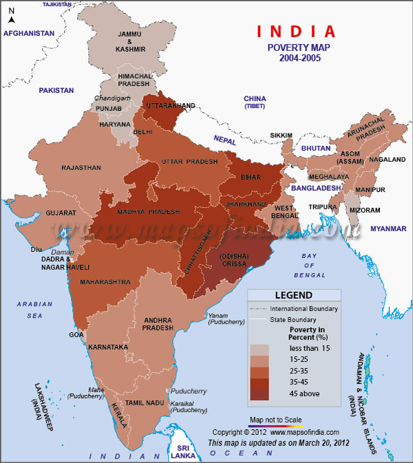 India Poverty Map 2004-2005