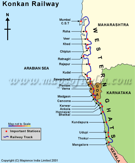 Konkan Railway Map