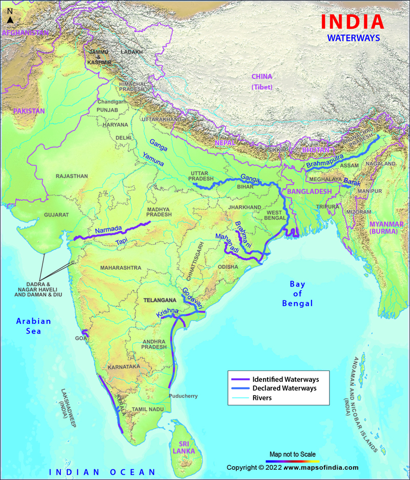 Inland waterways Map

