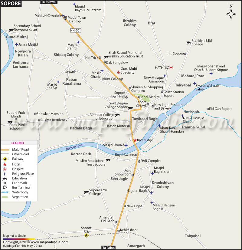 Sopore Location Map