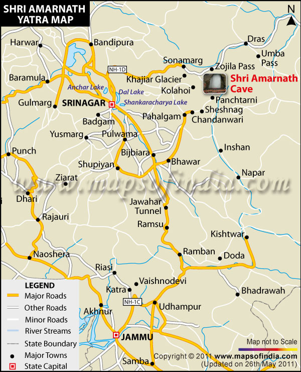 Amarnath Yatra Map