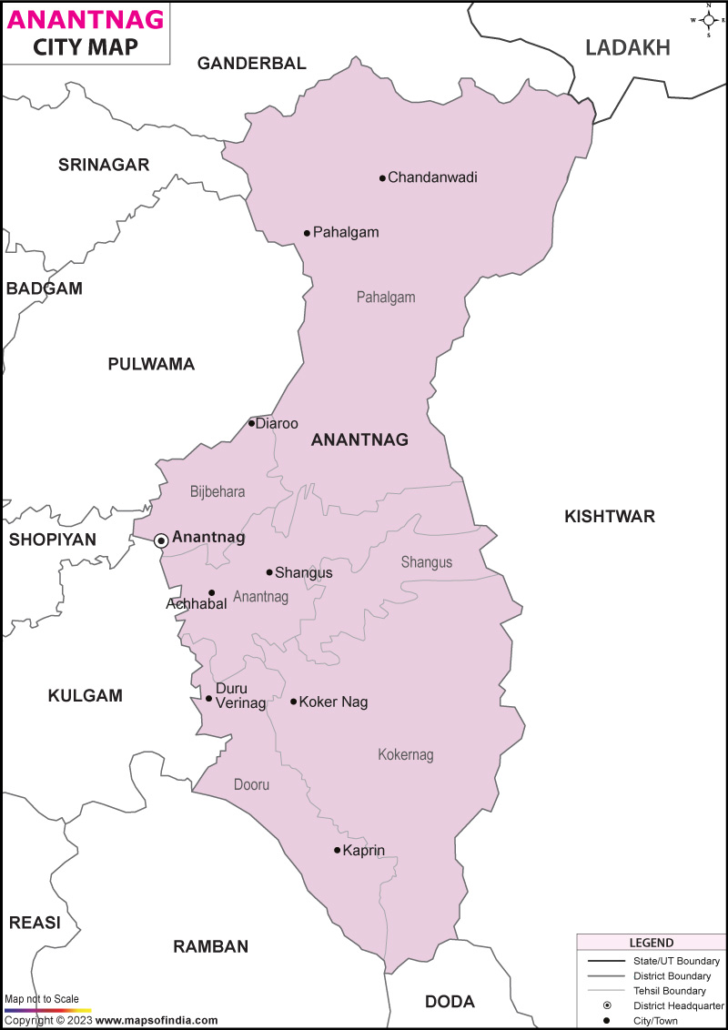 City Map of Anantnag