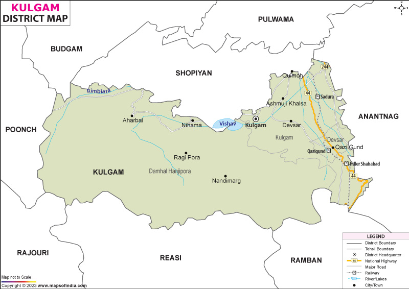 District Map of Kulgam