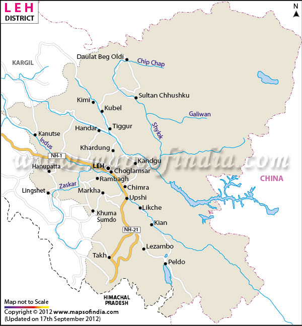 District Map of Leh