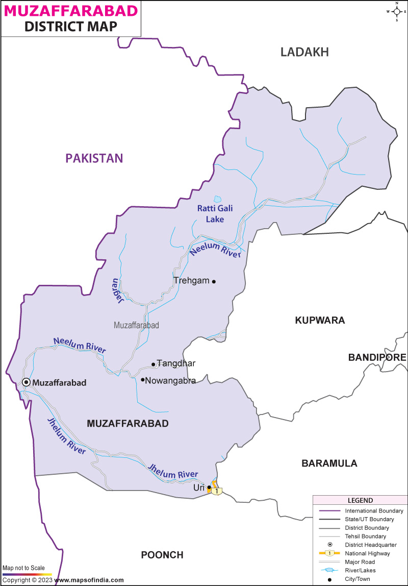 District Map of Muzaffarabad