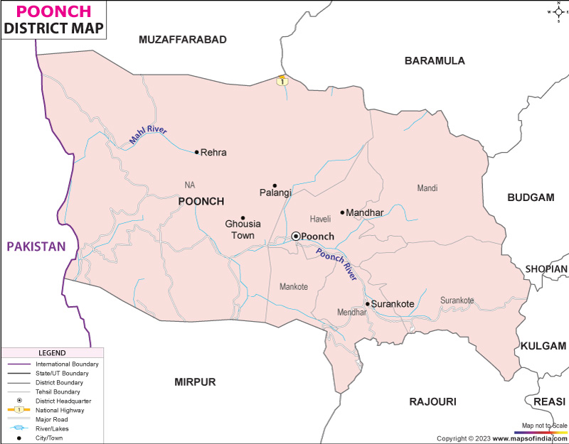District Map of Poonch