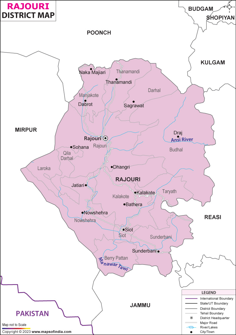 District Map of Rajouri