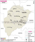 Budgam District Map