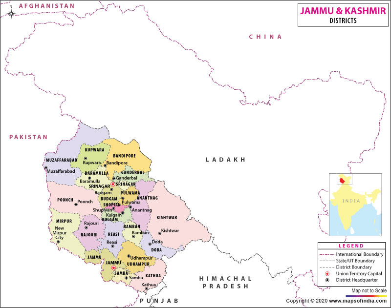 Jammu And Kashmir Map India