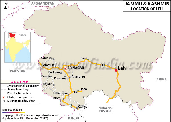 Location Map of Leh