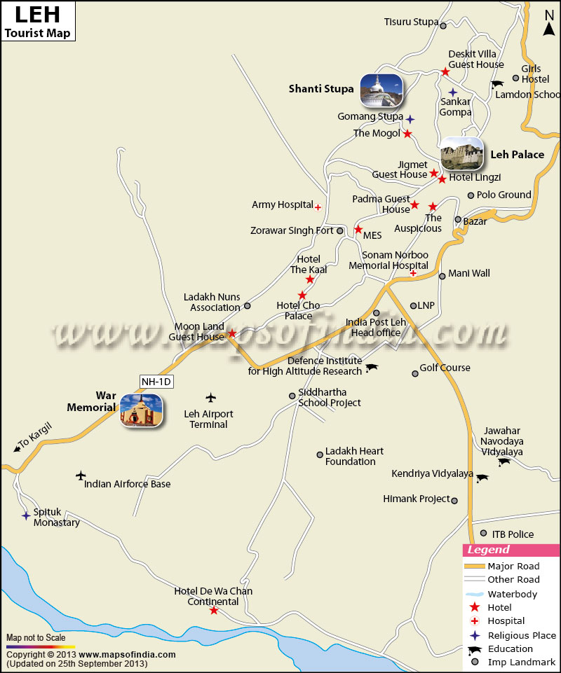 Tourist Map of Leh