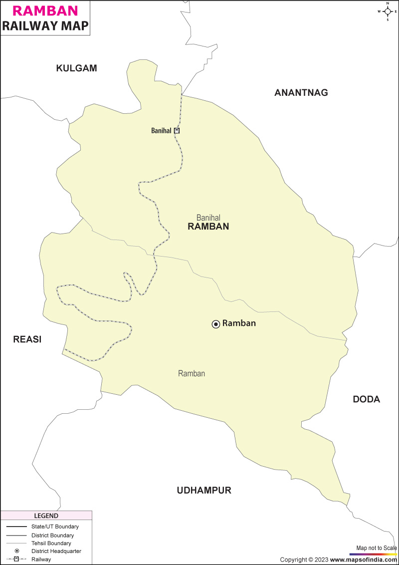 Ramban Railway Map