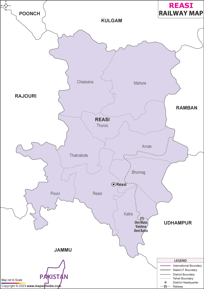 Reasi Railway Map