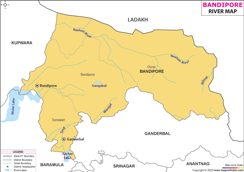 River Map of Bandipore