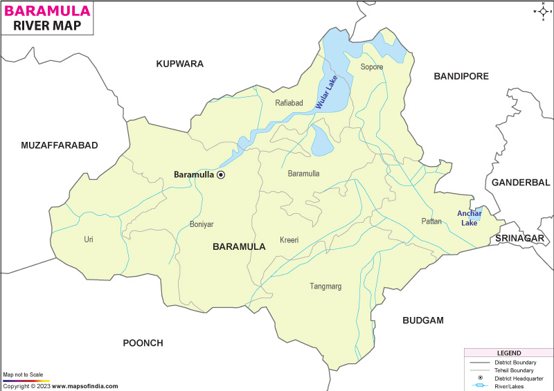 River Map of Baramula