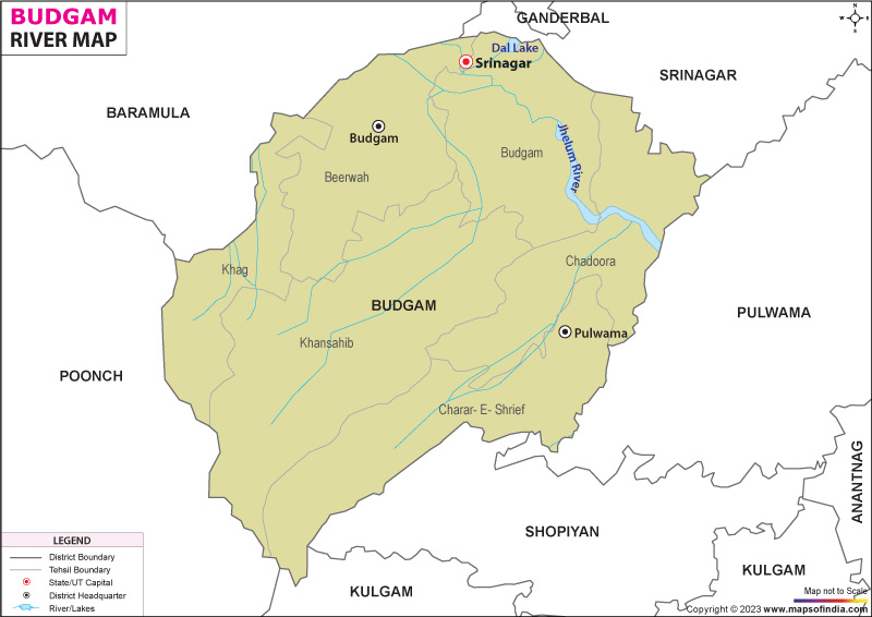 River Map of Budgam