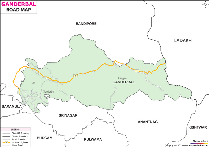 Ganderbal Road Map