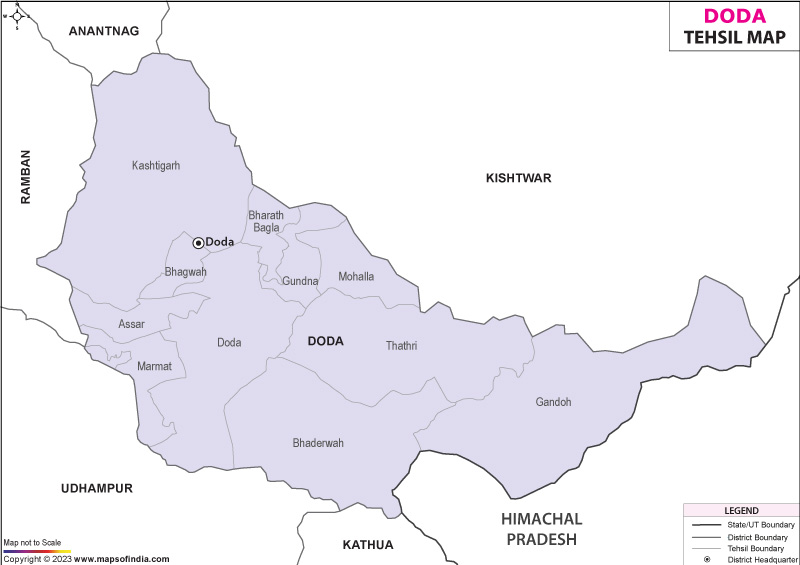 Tehsil Map of Doda