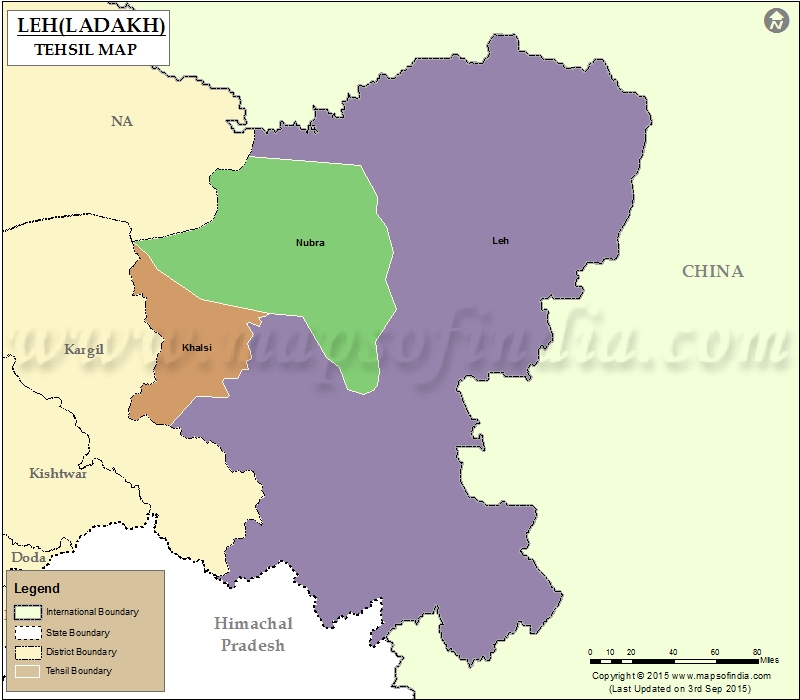 Tehsil Map of Leh 
