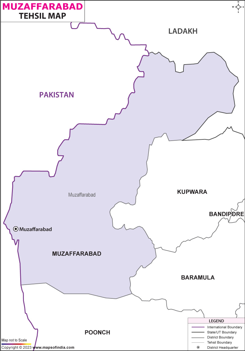 Tehsil Map of Muzaffarabad