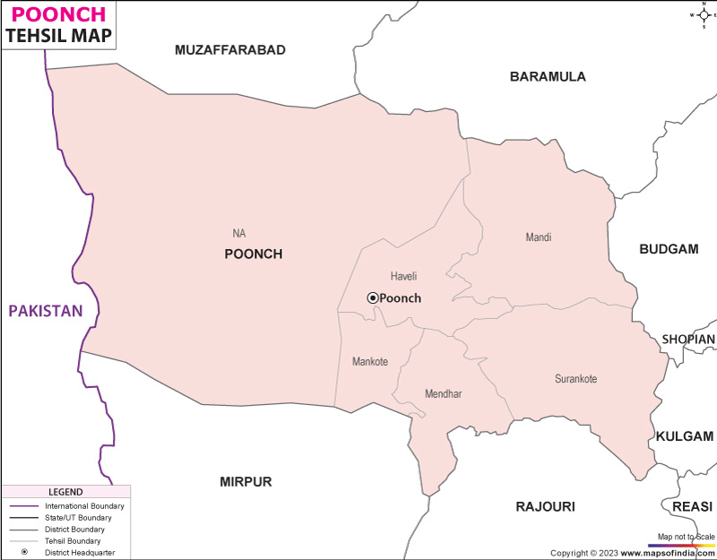 Tehsil Map of Poonch
