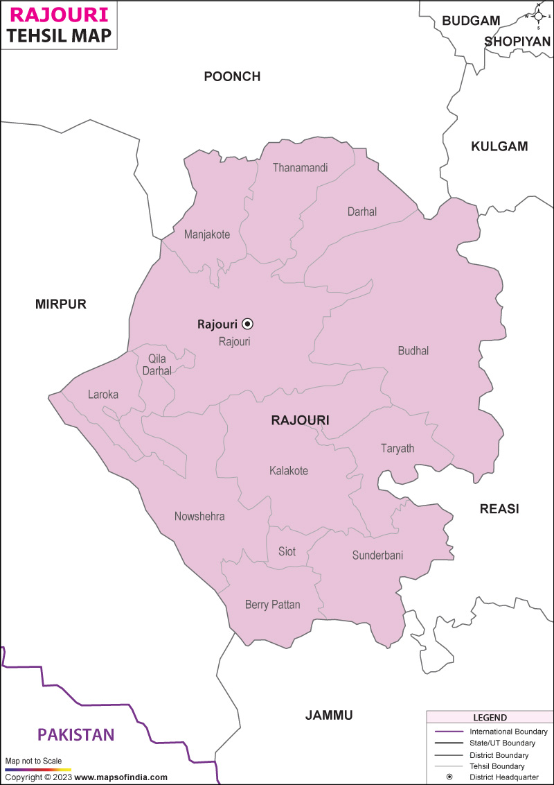 Tehsil Map of Rajouri