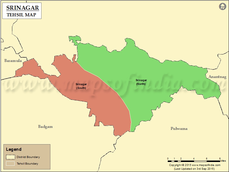 Tehsil Map of Srinagar