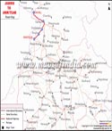 Jammu Amritsar Route Map 