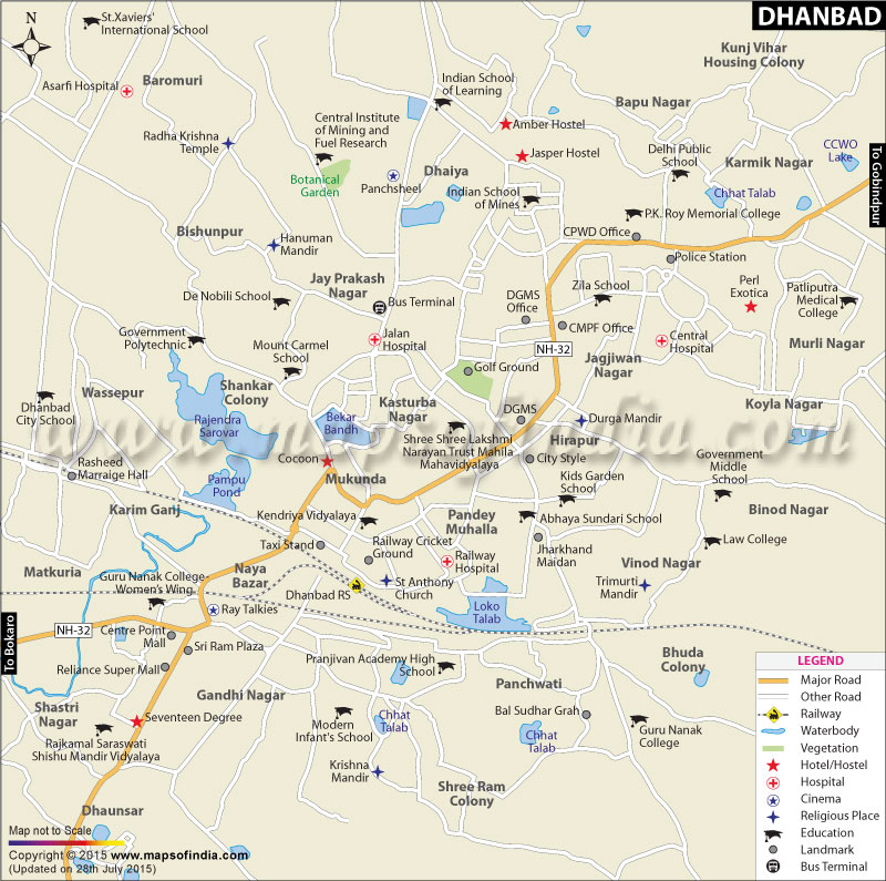 Dhanbad City Map