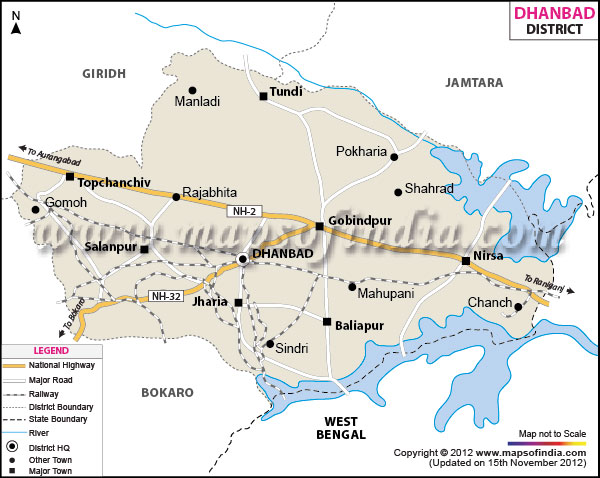 District Map of Dhanbad