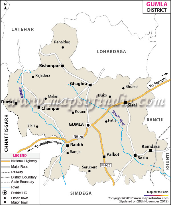 District Map of Gumla