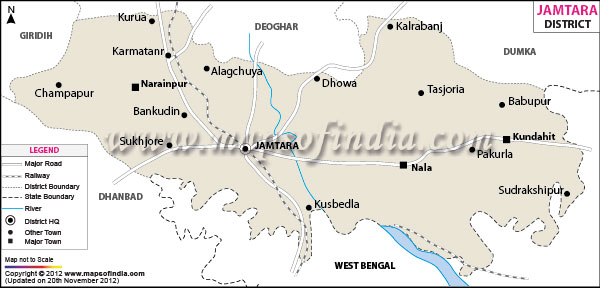 Jamtara District Map