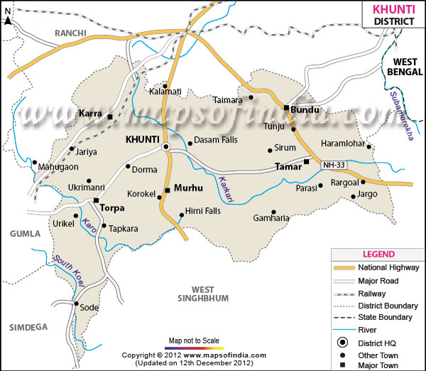 District Map of Khunti 