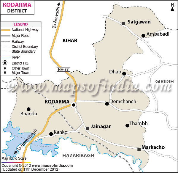 District Map of Koderma