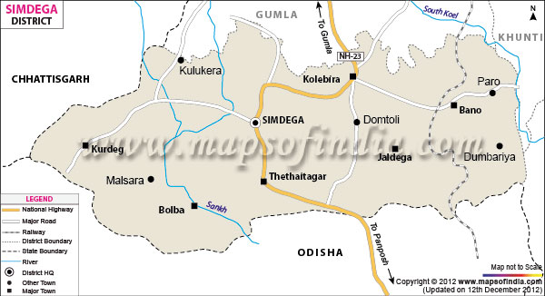 District Map of Simdega