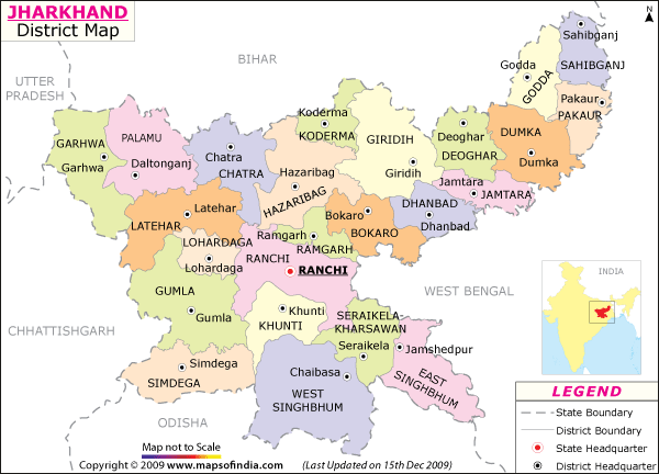 Jharkhand Location Map