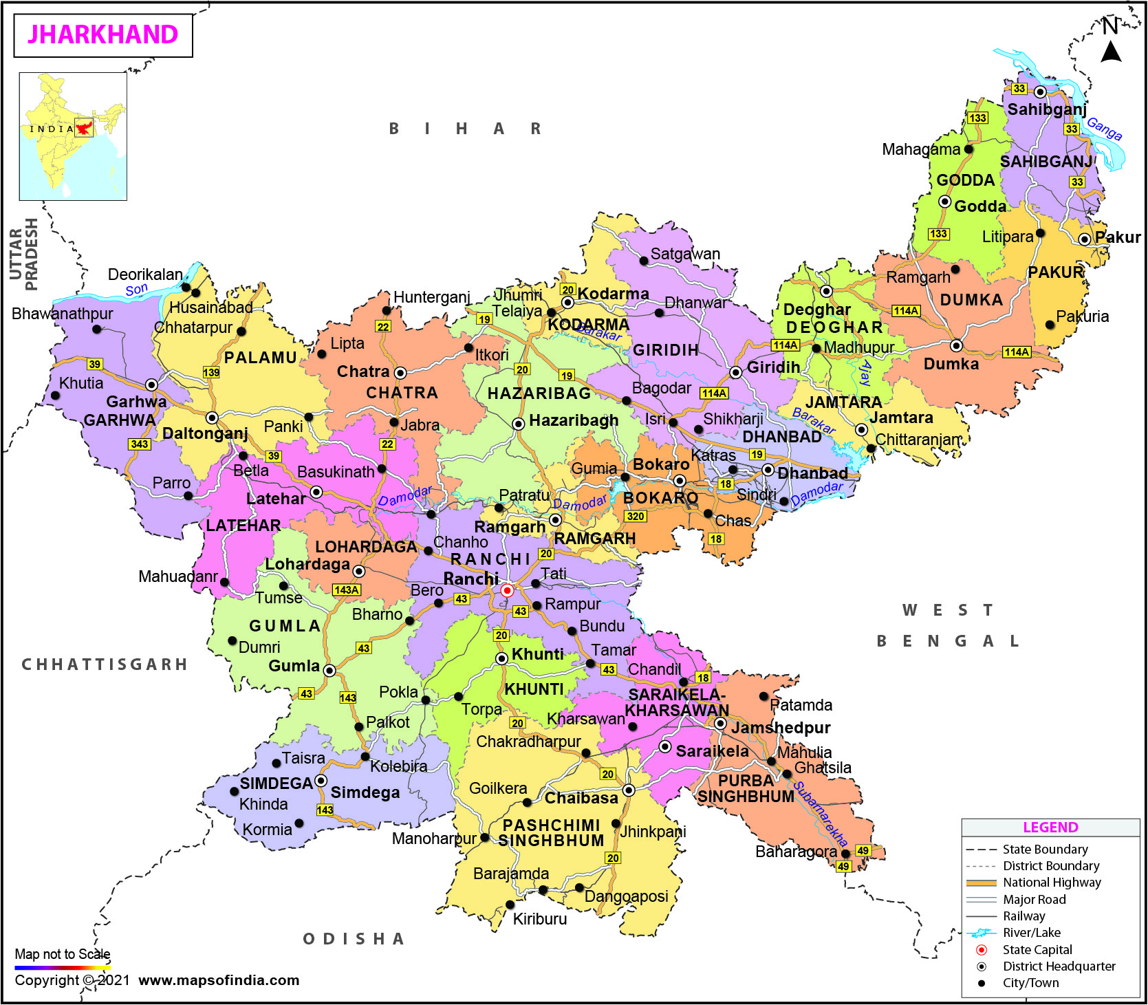 map of bihar and jharkhand state Jharkhand Map map of bihar and jharkhand state