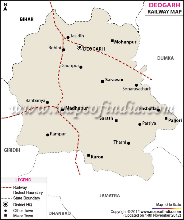  Railway Map of Deogarh