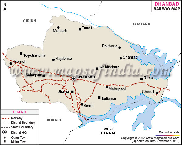  Railway Map of Dhanbad