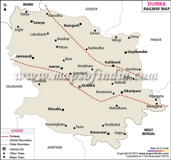  Railway Map of Dumka