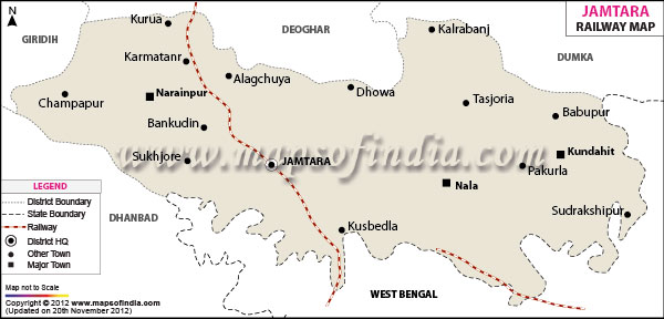  Railway Map of Jamtara