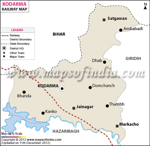  Railway Map of Koderma