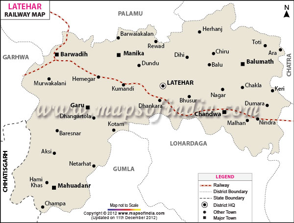  Railway Map of Latehar