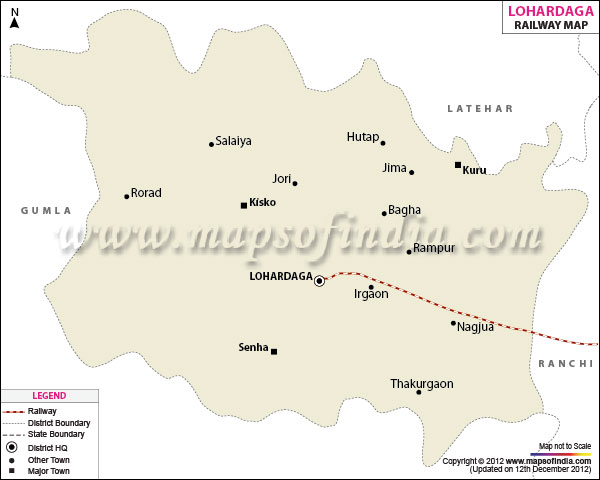  Railway Map of Lohardaga